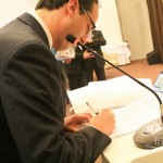Dir Rel Institucionais da ABCF, no momento da assinatura do Protocolo ABCF-SBPJ IBDFAM-RS e CODAJIC